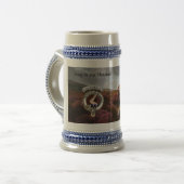 Armstrong Clan Badge & Stag Personalized Bierpul (Voorkant links)