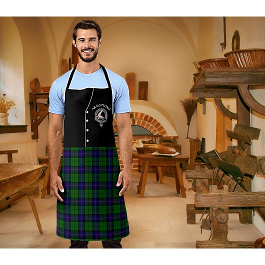 Armstrong Clan Badge & Tartan Kilt Apron Schort