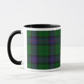 Armstrong Clan Crest Badge & Tartan Mug (Gauche)