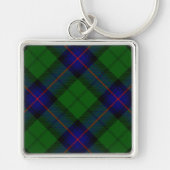 Armstrong clan tartan blue green plaid sleutelhanger (Voorkant)