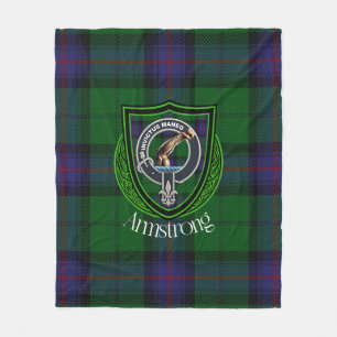 Armstrong Schotse Clan Tartan Crest Fleece Deken