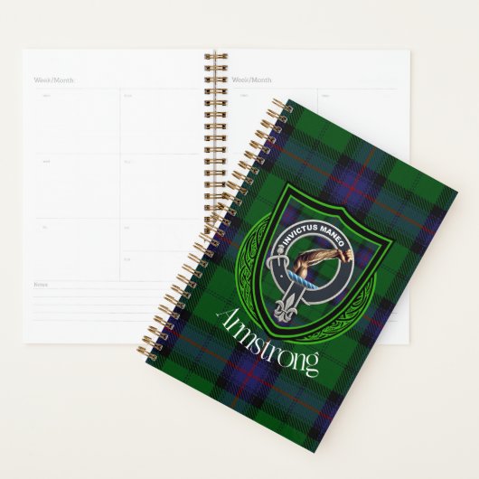 Armstrong Scottish Clan Tartan et Crest (Devant avec enveloppe)