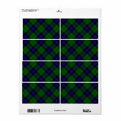 Armstrong tartan blue en green plaid etiket (Full Sheet)