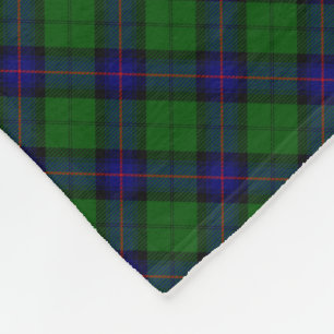 Armstrong tartan blue en green plaid fleece deken