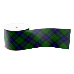 Armstrong tartan blue en green plaid grosgrain lint
