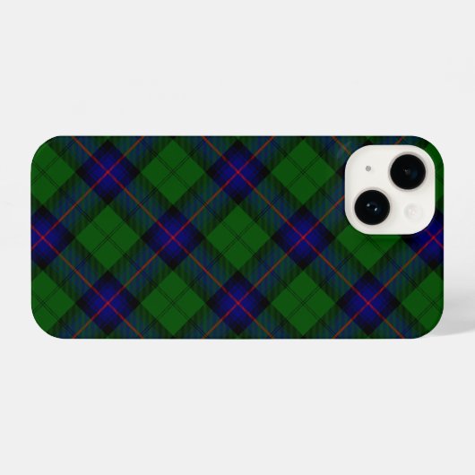Armstrong tartan blue en green plaid iPhone hoesje (Achterkant horizontaal)