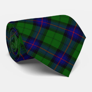 Armstrong tartan blue en green plaid stropdas