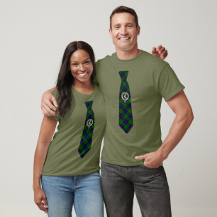 Armstrong Tartan Das T-Shirt met Badge
