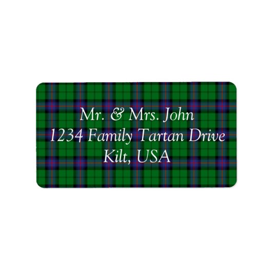 Armstrong Tartan Étiquette (Devant)