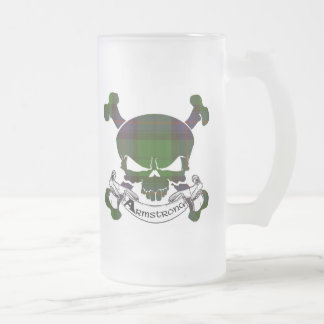 Armstrong Tartan Skull-Mok Matglas Bierpul