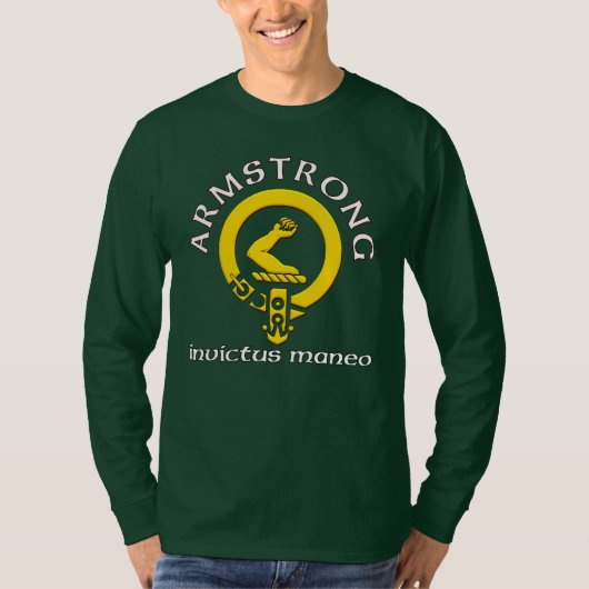 Armstrong wapenschild Invictus Maneo T-Shirt (Voorkant)