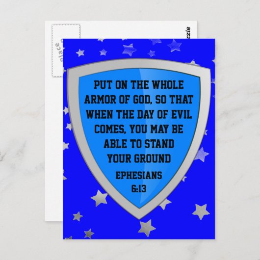 armure de la carte postale de Dieu (Devant / Derrière)