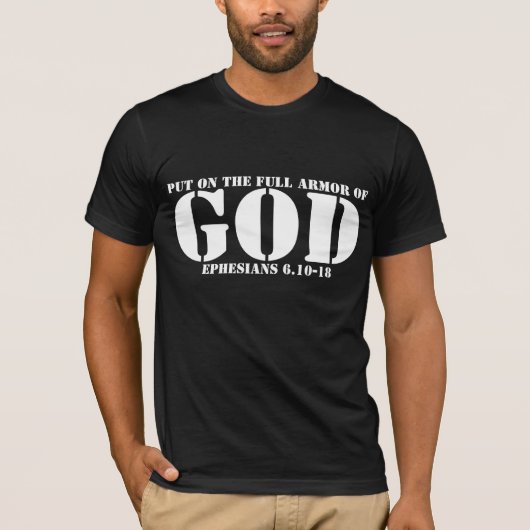 armure de T-shirt de vers de bible de Dieu (Devant)