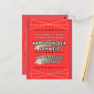 "Armut in der Schweiz: Eine versteckte Realität"** Briefkaart