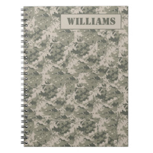 ARMY ACU Camoflauge Digital Camo Spiral Notebook Notitieboek