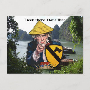 Army Air cav 1e 7e cavalerie briefkaart patch