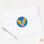 Army Air Corps Shield Ronde Sticker (Envelop)