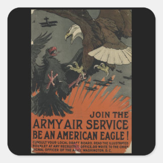Army Air Service ( Amerikaanse oorlog) Vierkante Sticker