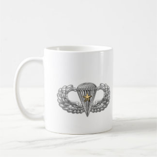 Army Airborne Basic Parachutist met Combat Star Koffiemok