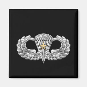 Army Airborne Basic Parachutist met Combat Star Magneet