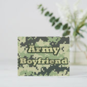 Army Boyvriendin Briefkaart (Staand voorkant)