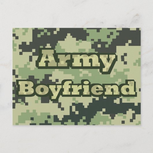 Army Boyvriendin Briefkaart (Voorkant)