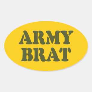 ARMY BRAT OVALE STICKER