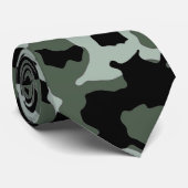 Army Camo Green Camouflage Stropdas (Opgerold)