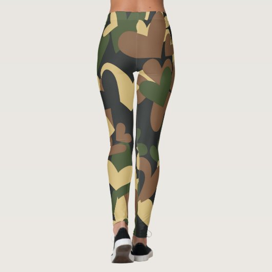 Army Camo Hearts Patterned | LEGGINGS (Achterkant)