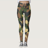 Army Camo Hearts Patterned | LEGGINGS (Voorkant)