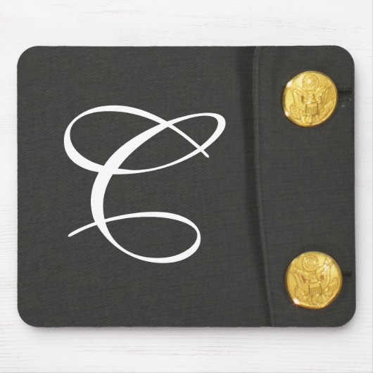 ARMY Class A Uniform Monogram Initiaal Muismat (Voorkant)