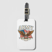 Army Flag Shield Luggage Tag Bagagelabel (Voorkant (verticaal))