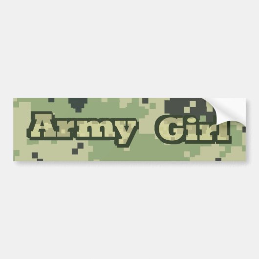 Army Girl Bumpersticker (Voorkant)