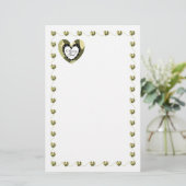 ARMY GIRL CAMO HEART BRIEFPAPIER (Staand voorkant)