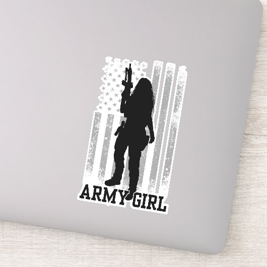 Army Girl Sticker (Detail)