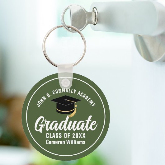 Army Green Afstuderen Custom Afstuderen Gift Sleutelhanger