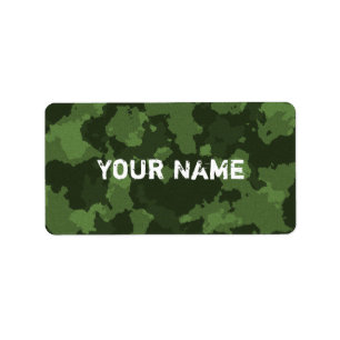 Army Green Camouflage Pattern Etiket