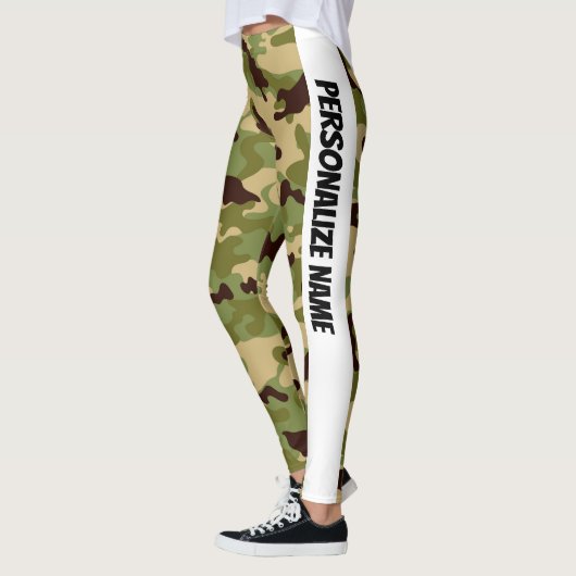 Army Green Camouflage PERSONALISEREN Leggings (Links)