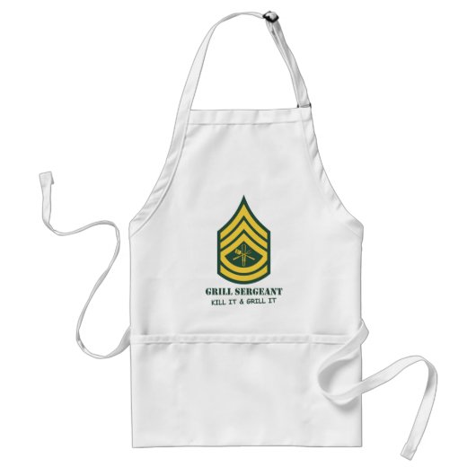 Army Grill Sergeant Standaard Schort (Voorkant)