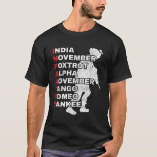 Army Infantry Hoodie Fonetisch Alfabet Papa Mannen T-shirt