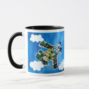 Army Jet - Kunst voor kinderen Mok