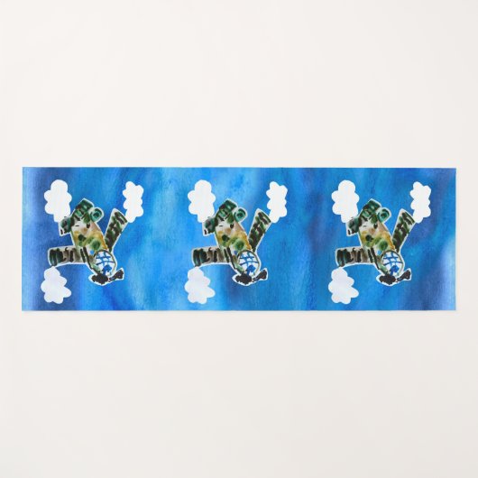 Army Jet - Kunst voor kinderen Yogamat (Voorkant (horizontaal))