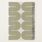 Army Lombard Wavy Lines Modern Custom Notebook Notitieboek (Achterkant)