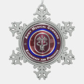 Army Medical Command-AMEDD aandenken Tin Sneeuwvlok Ornament (Voorkant)