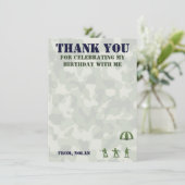 Army Military Birthday Dank u opmerking Kaarten (Staand voorkant)