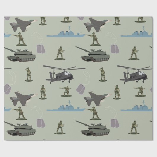 Army Military Camouflage Green Camo Cadeaupapier (Vlak)