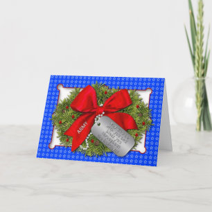 ARMY MILITARY HOLIDAY - CHRISTMAS WREATH FEESTDAGEN KAART