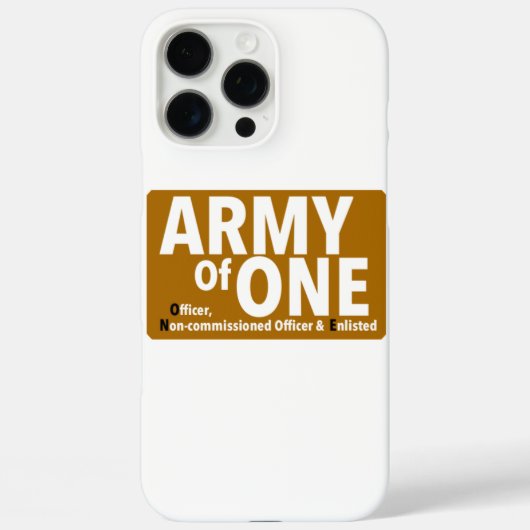 Army of One Print Nieuwigheid Case-Mate iPhone Case (Achterkant)