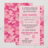Army Pink GI Jane Camouflage Militaire Verjaardag Kaart (Voorkant / Achterkant)