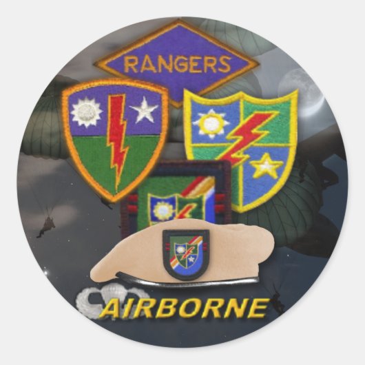 Army Rangers Veterans Scrapbooking sticker (Voorkant)
